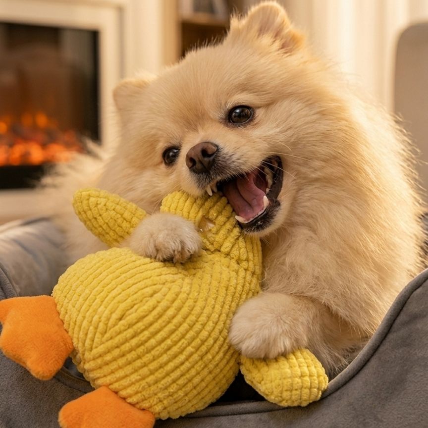 Built-In Squeaker to Spark Their Instincts