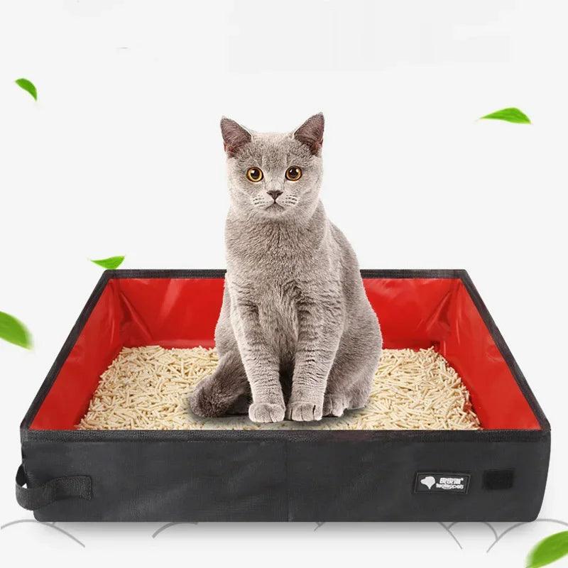 Caixa de Areia Dobrável para Gatos